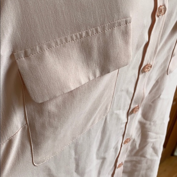 GO Silk Blush Pink Button Up Blouse - Picture 3 of 12